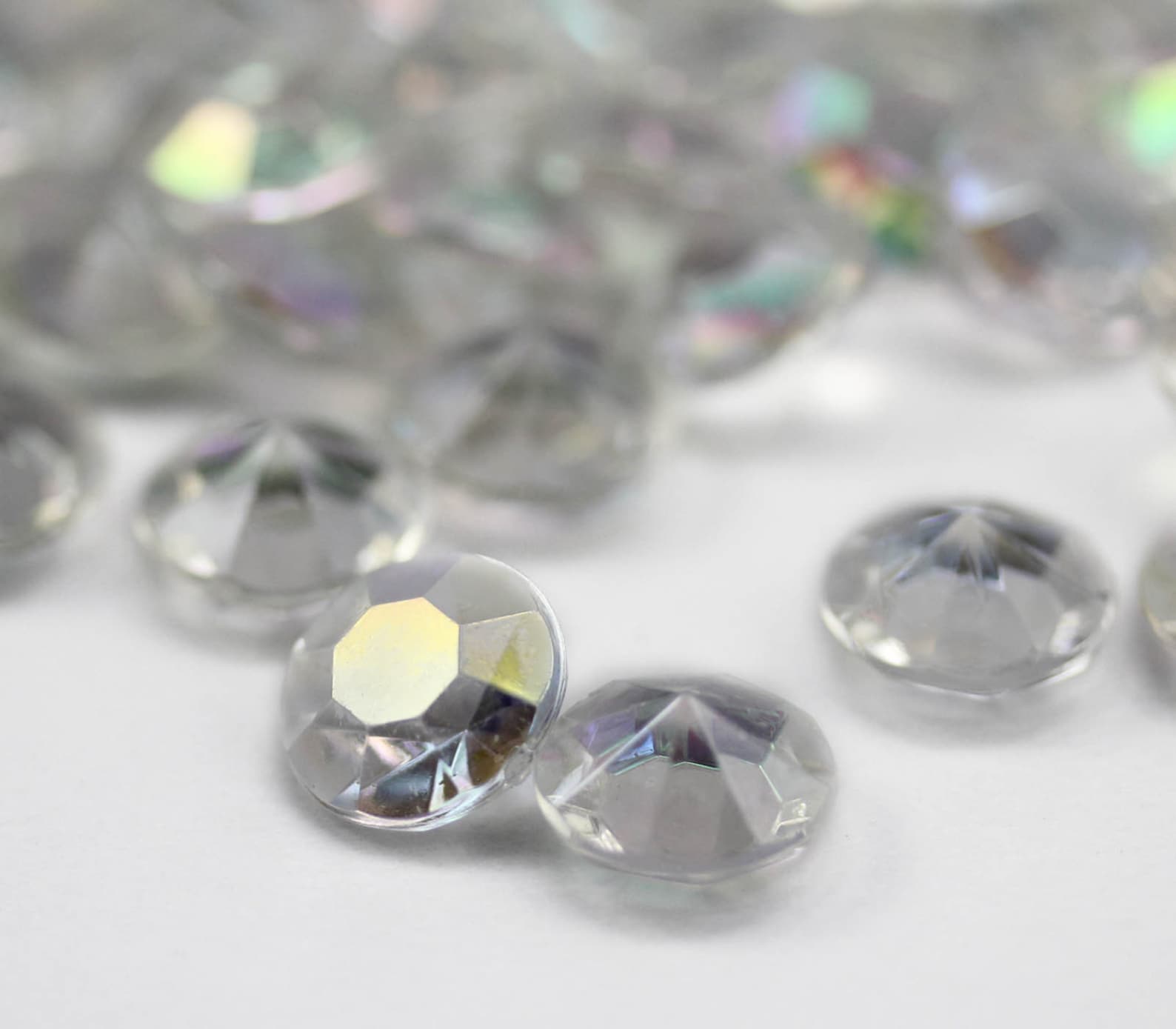 1000 10mm Clear Acrylc Damond Confett Table Scatters Crystals Gems