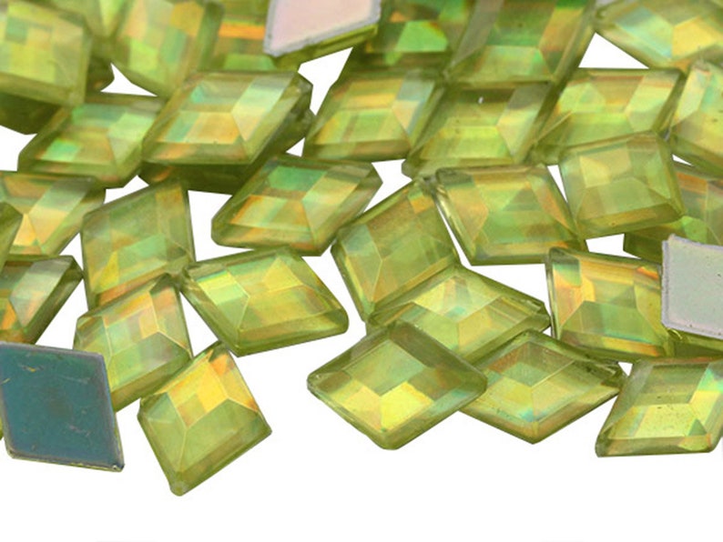 Diamond Yellow Jonquil AB Plastic Acrylic Flat Back Rhinestones For Crafts Embellishments Card Invitations, Gemstones Allstarco Jewels, Jewelry Making, Cosplay, Props, DIY Projects, Flat Back Gems Premium Rhinestones for Garments, Pop Displays