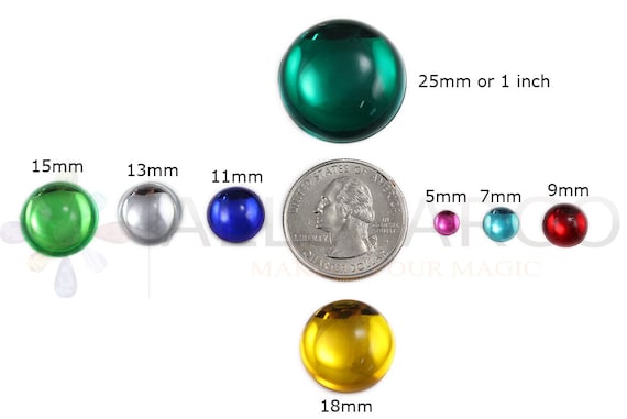 11mm Assorted Colors Flat Back Acrylic Round Cabochons - 200 Pieces