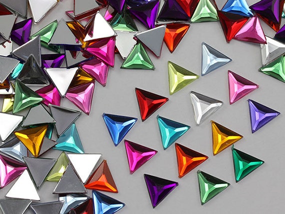 13mm Beautiful oval shaped assorted colours sew on beads for crafts 100 units
