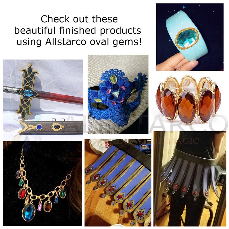 Allstarco Inspirations, ideas high quality Cosplay gems flat back jewels plastic rhinestones premium gems for crafts Jewels, Jewelry Making, Cosplay, Props, DIY Projects, High Quality  for Garments Fashion Kids Schools