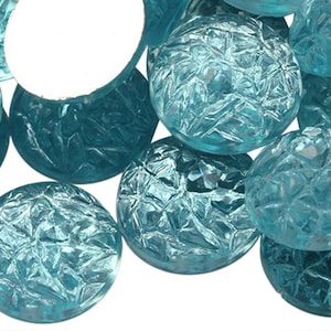 Blauwe Aqua Lite platte achterkant barokke cabochons acrylsteentjes plastic edelstenen kostuumjuwelen versieringen voor knutselen - 2 beschikbare maten