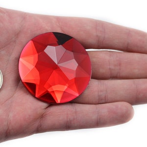 Große rote Rubin Runde Acryl Juwelen Kunststoff Edelsteine Cosplay Kostüme Schmuckherstellung Handwerk Verschönerungen Projekte Handwerk Strass 8 Größen