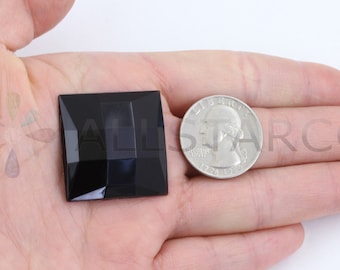 Jet Black Flat Back Square Acrylic Jewels Rhinestones Craft Gems Costume Cosplay Jewelry Props Embelishments 8mm, 12mm, 15mm, 24mm, 30mm