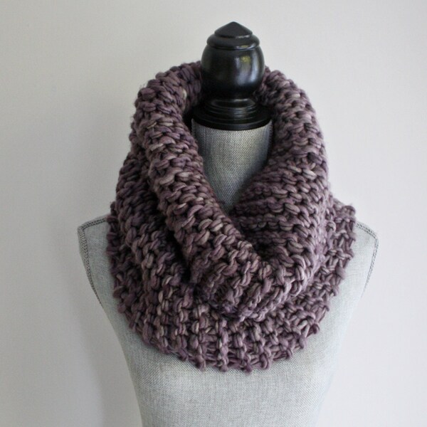 super chunky luxurious superwash merino cowl : the Claire cowl (made with Fair Trade yarn) / frost