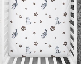 paw print crib sheets