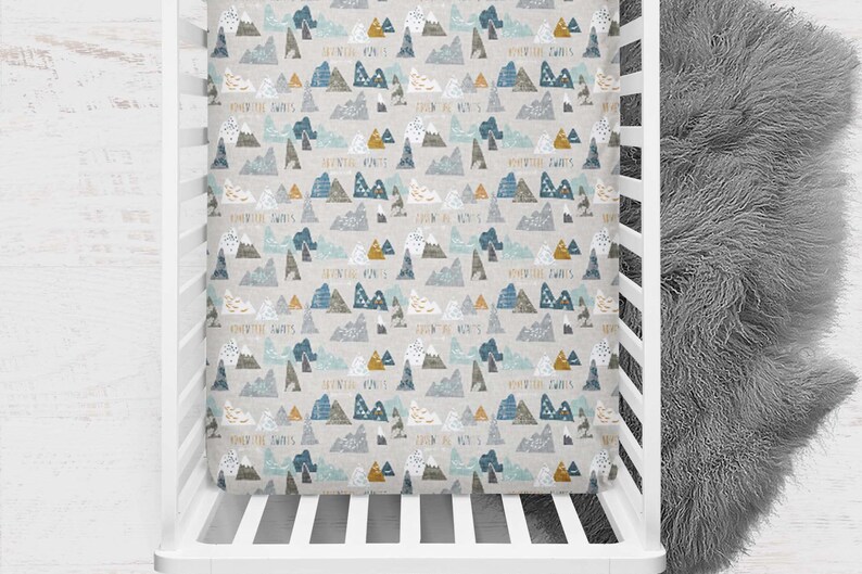 mountain crib sheet