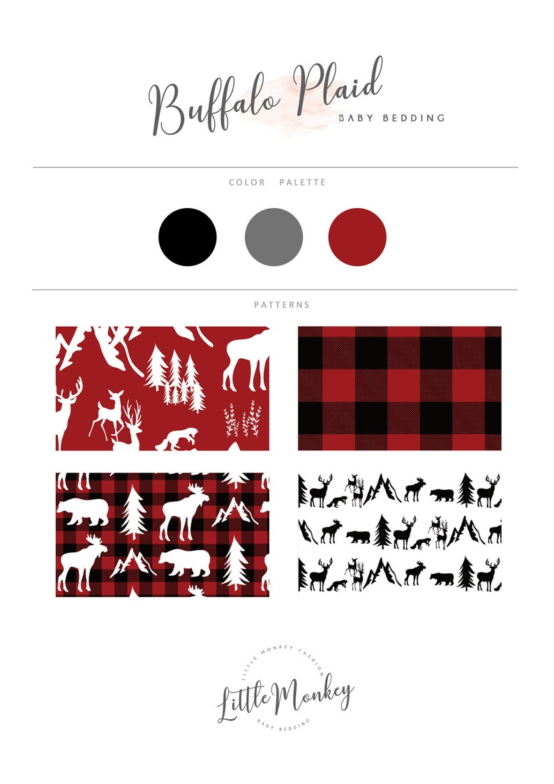 Organic Crib Sheet Buffalo Baby Bedding Lovey Minky Bedding Buffalo Plaid Collection Baby Blanket Lumberjack Baby Bedding Bumper