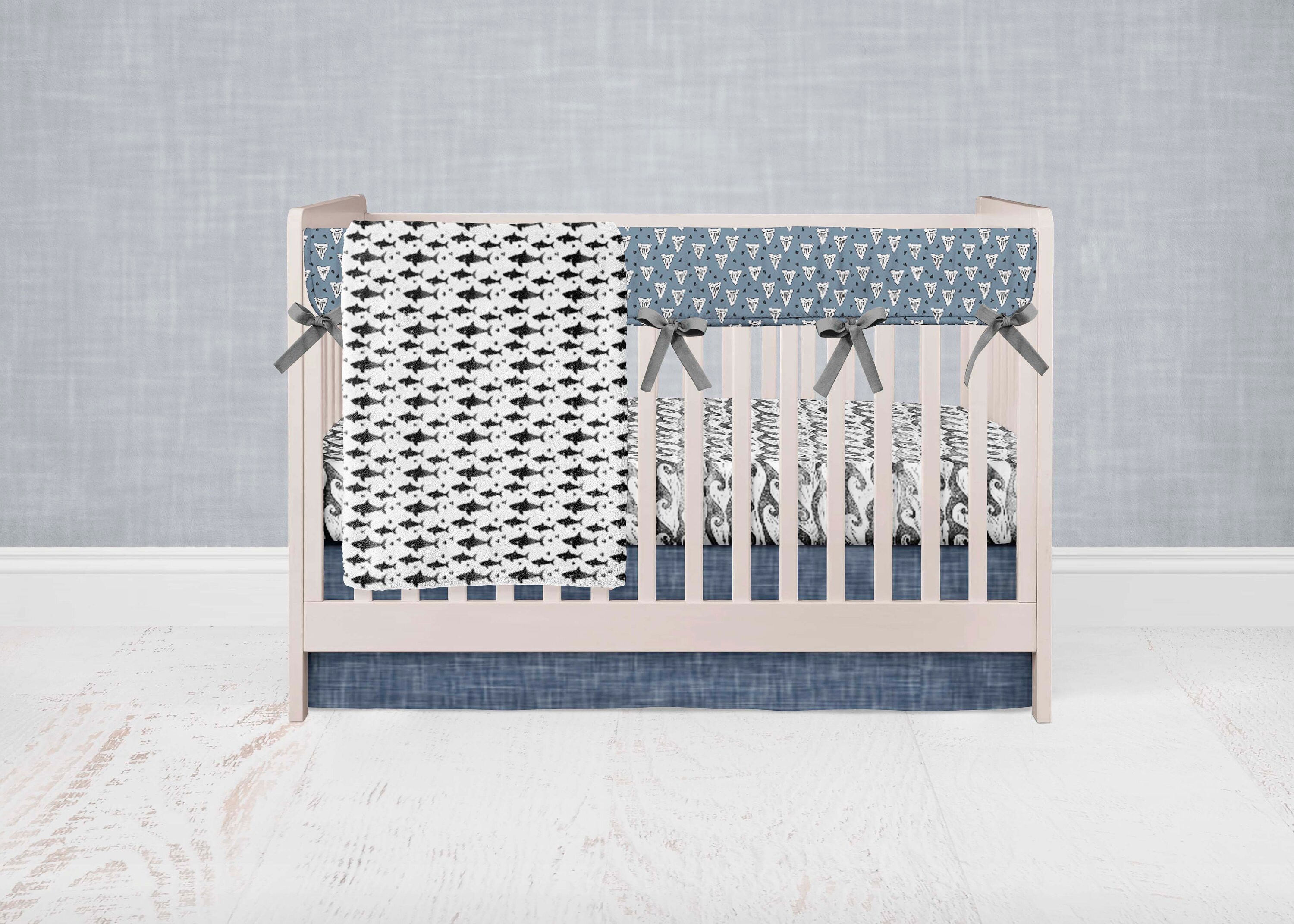 shark crib bedding set