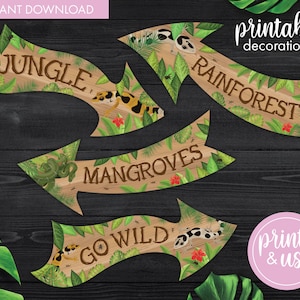Printable Reptile Party Signs | Digital Download | Reptile Birthday Party Decorations | PDFs | Frog Snake Spider Party Decor | Decorations