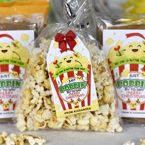 Printable Christmas Popcorn Tag | Christmas Gift Tag for Kids ...