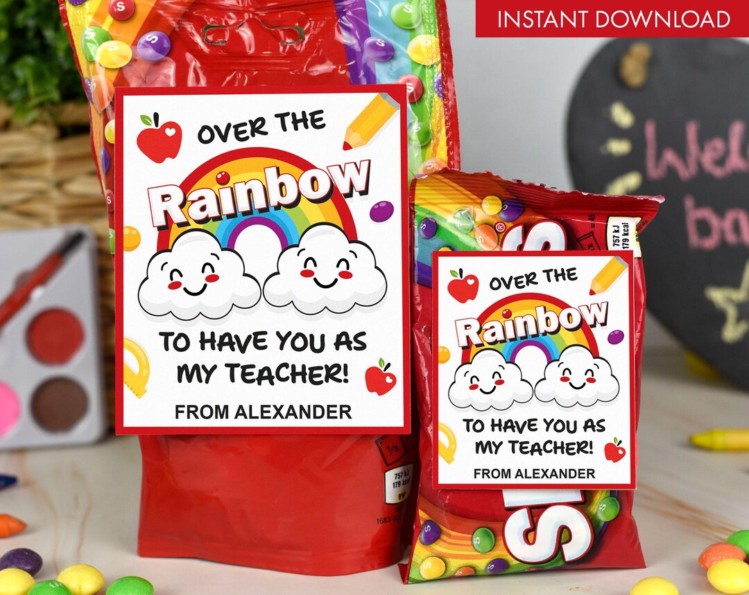 Printable Back to School Candy Tag | Teacher Gift | Classroom Gift ...