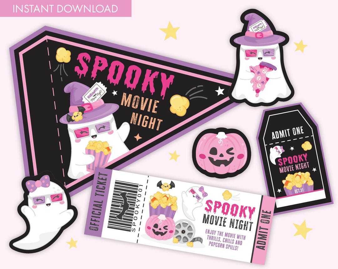 Printable Halloween Movie Night - Il 1080xN.6333048014 8nch 