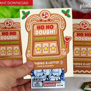 Porta biglietti gratta e vinci della lotteria di Natale stampabile / Regalo di apprezzamento per gli insegnanti / Biglietto della lotteria / Etichetta regalo per biglietti della lotteria gratta e vinci
