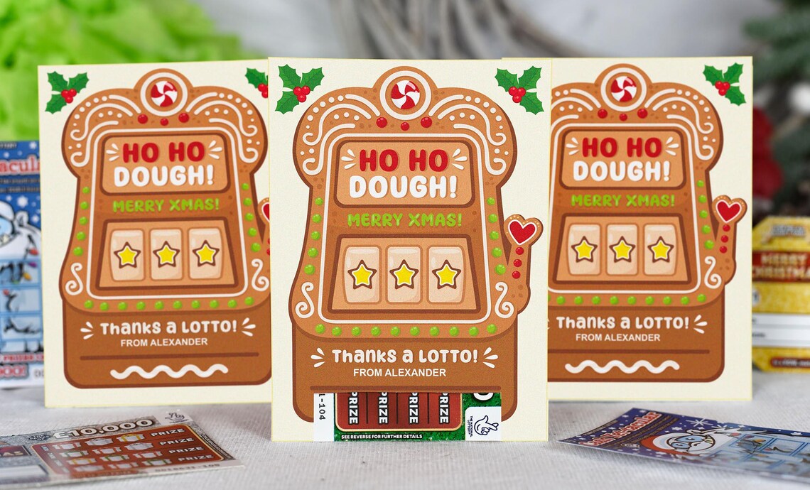 Printable Christmas Lottery Ticket Scratch Card Holder (PDF) - Etsy