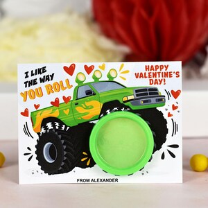Monster Truck Valentine's Day Play Dough Card (Digital Download) image 8