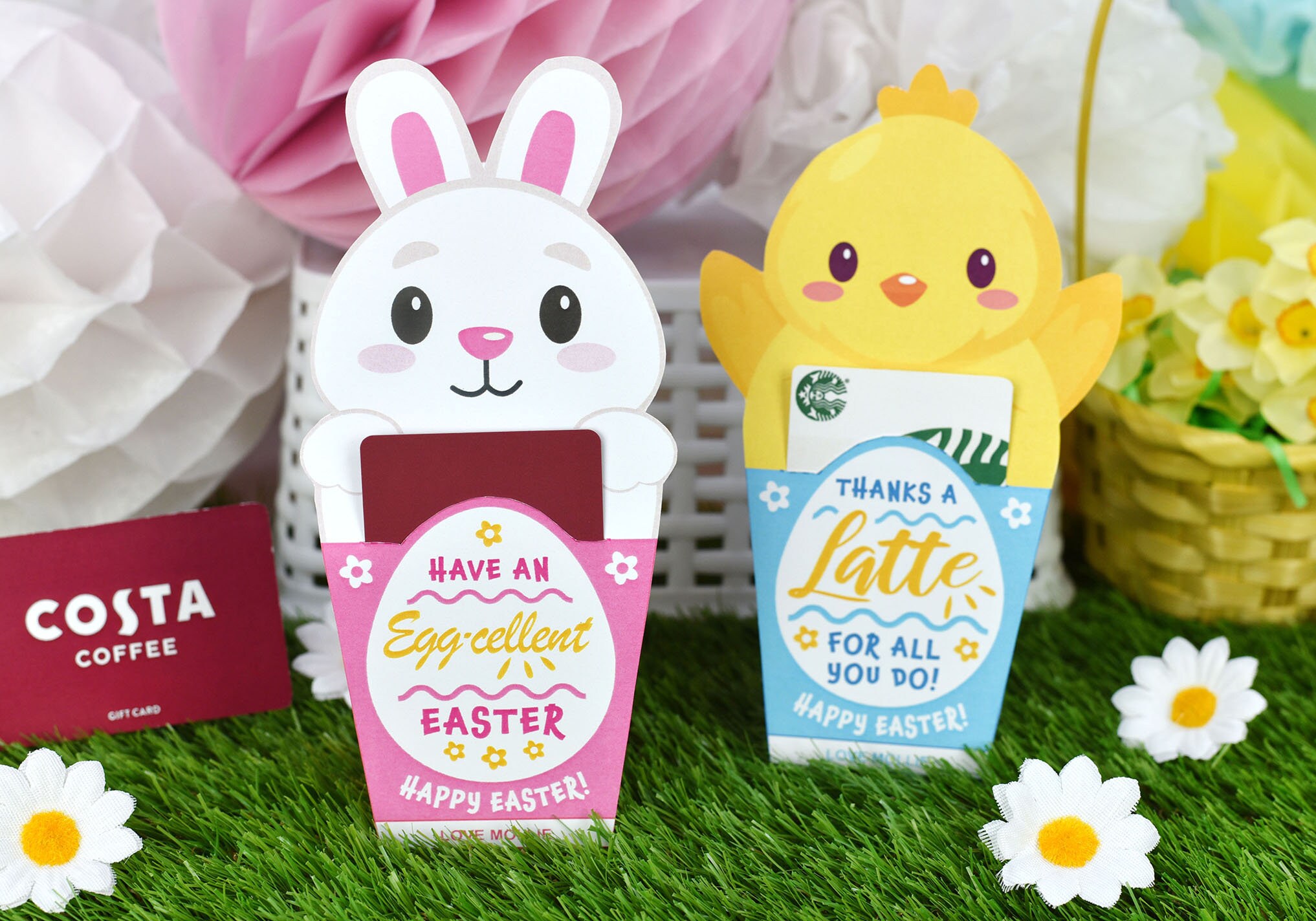 Printable Easter Gift Card Holder: Bunny & Chick Design (PDF) - Etsy Canada