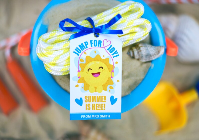 Child Jump Roping Tag Printable Personalised Jump Rope Tag | End of Term Gift | Teacher Gift ...