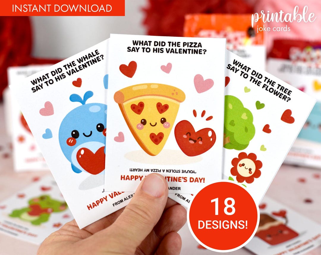 Printable Joke Valentines Day Cards for Kids, Cute Valentines Day ...