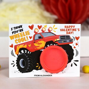 Monster Truck Valentine's Day Play Dough Card (Digital Download) image 6