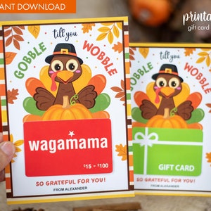 Thanksgiving Gift Card Holder Appreciation Gift | Printable Turkey Gift Card Holder | Teacher Gift | Employee Gift | Thanksgiving Gift