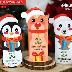 Afdrukbare kerstgeldhouders | Kerstcadeaukaarthouders | 5 leuke ontwerpen | Kerstgeldenvelop | Cadeaubon of geldzakje