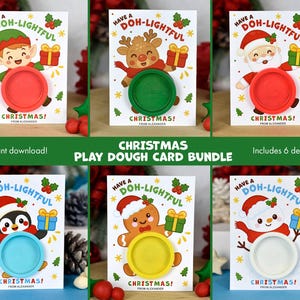 Christmas Play Dough Gift Card: Printable Classmate Favor (PDF)