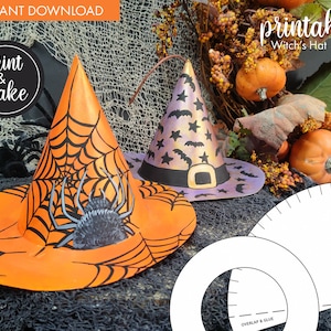 Witches Hat Printable Halloween Craft Witches Hat Template for Kids | Digital Download | Halloween activities | School Halloween Craft