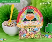 St Patricks Day Cereal Bag Topper | Printable Class St Patricks Day Gifts | Bag Topper | Kids Small Gift | Classroom Favor | Il_170x135