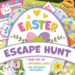 Easter Escape Room Hunt For Kids | Printable Easter Escape Room  | Easter Activity Game for Kids | DIY Mini Escape Room Game