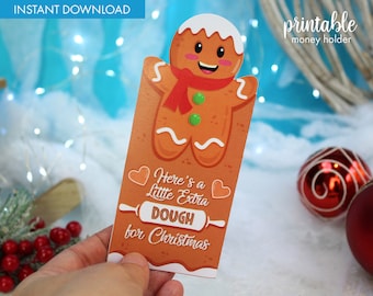 Printable Christmas Money Holder | Gingerbread Gift Card Holder | Christmas Money Envelope | Gift Card or Money Pocket