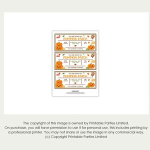 Printable Pumpkin Patch Voucher Pumpkin Picking Coupon Kids Pumpkin Patch Voucher Boo Basket ...