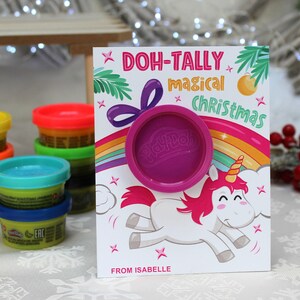 Play-doh Christmas Gift Card Printable Class Holiday Gifts Non-candy ...