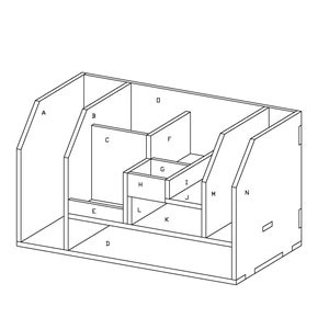 Custom Desktop Organizer - Laser Cut File