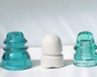 Glass Insulators -5 for 1 Price