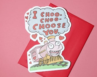 Valentine&#39;s Card - I Choo Choo Choose You Greeting