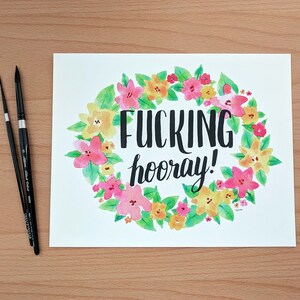 F*cking Hooray Art Print