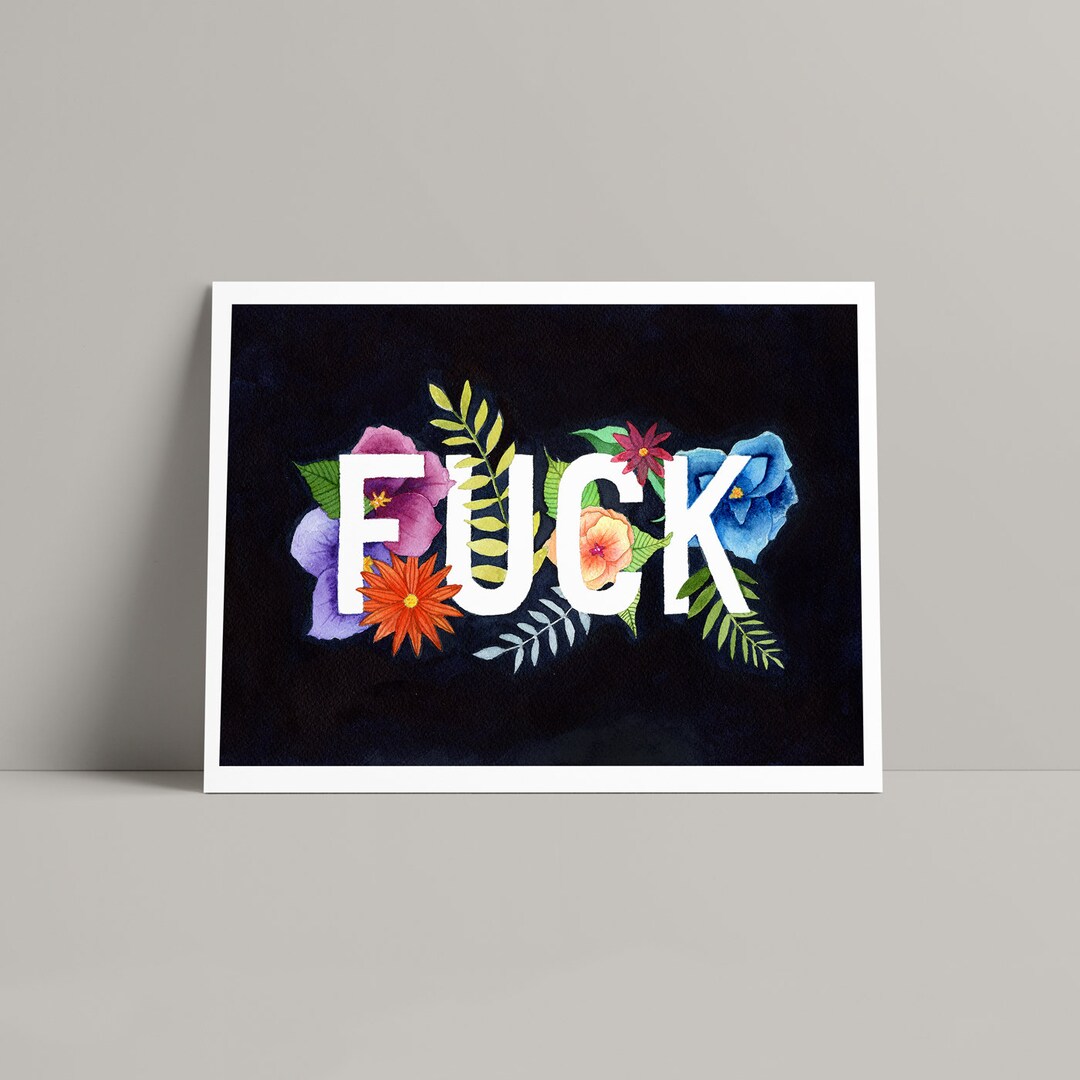 Bad Word Wall Art Curse Word Art Print Wall Decor Wall Art - Etsy