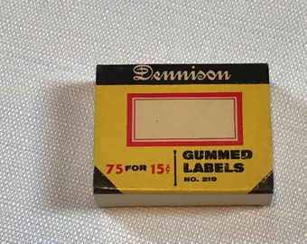 Vintage Dennison Gummed Labels