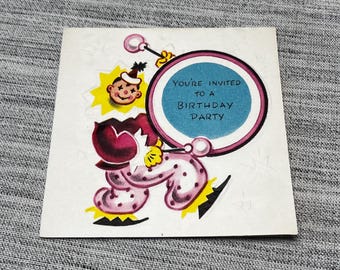 Vintage Child's Birthday Invitation