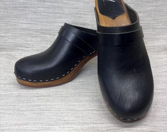 Sandgrens Swedish Clogs Black Size 40