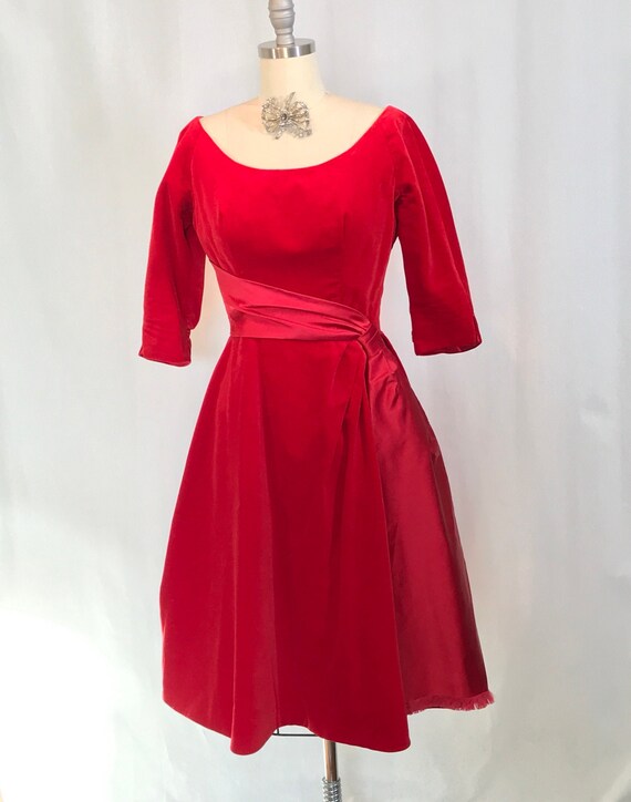Red Velvet Party Dress