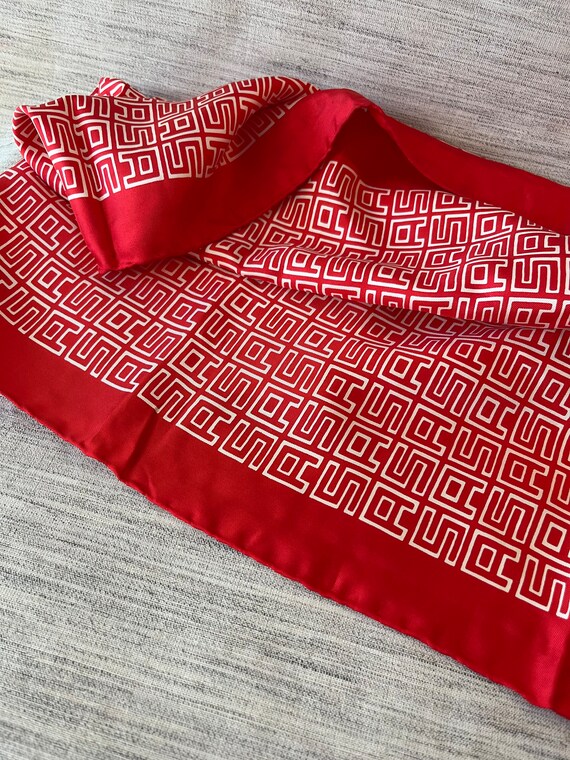 Vintage Adele Simpson Monogram Scarf - image 3
