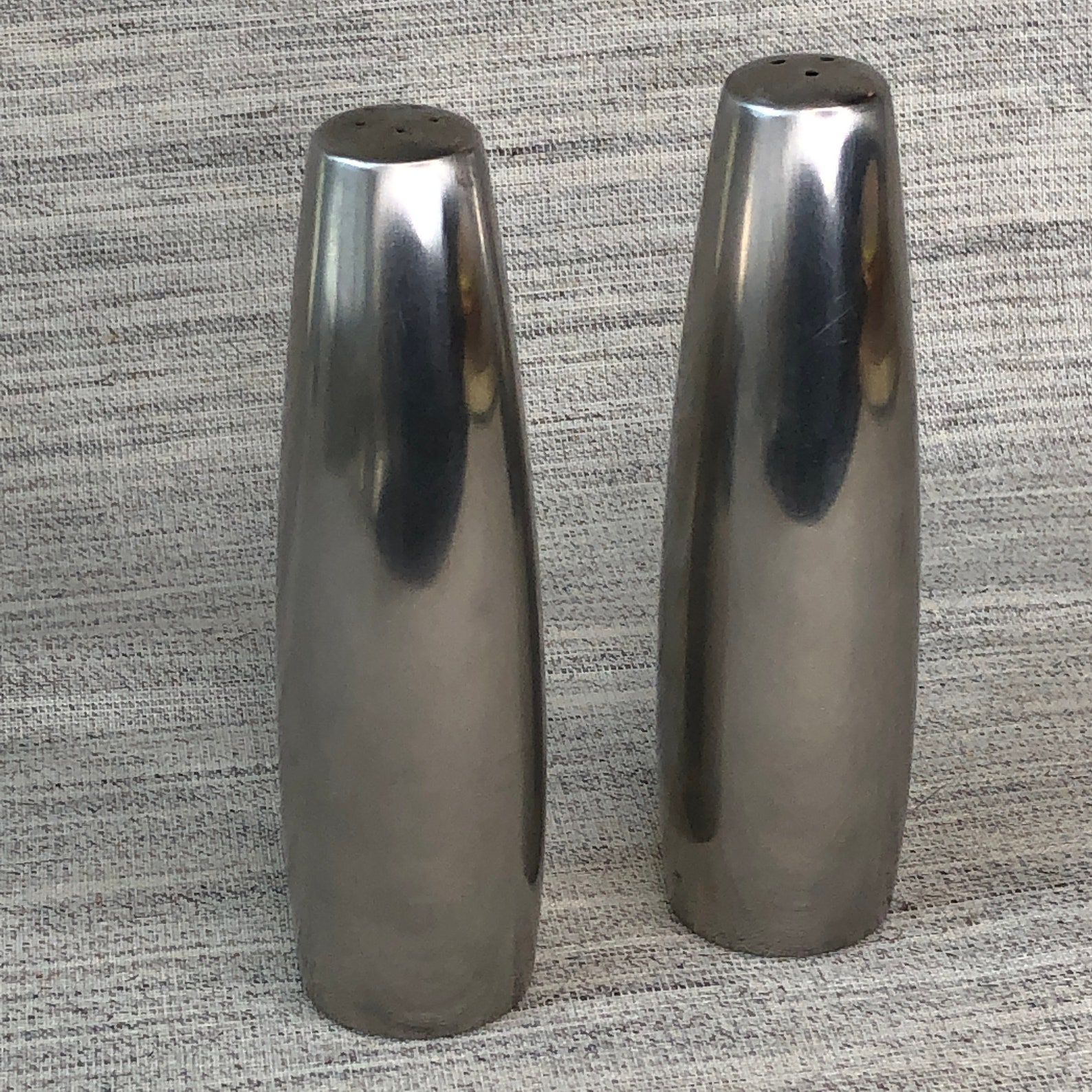 Dansk Stainless Steel Salt and Pepper Shakers made in Danmark Etsy
