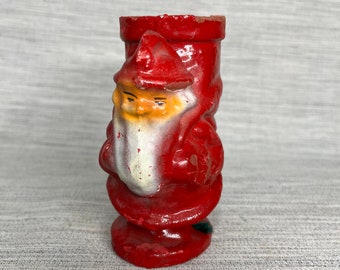 1940s Pulp Paper Santa Treat Container