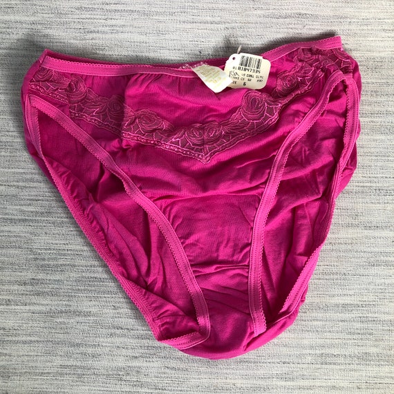 2 NEW Victoria's Secret VTG 2010 95% Cotton Lace Brief Panties Lot