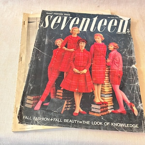August 1958, Seventeen Magazine, Fall Fashion