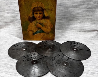 Antique Arion Disc Music Player with Six Discs