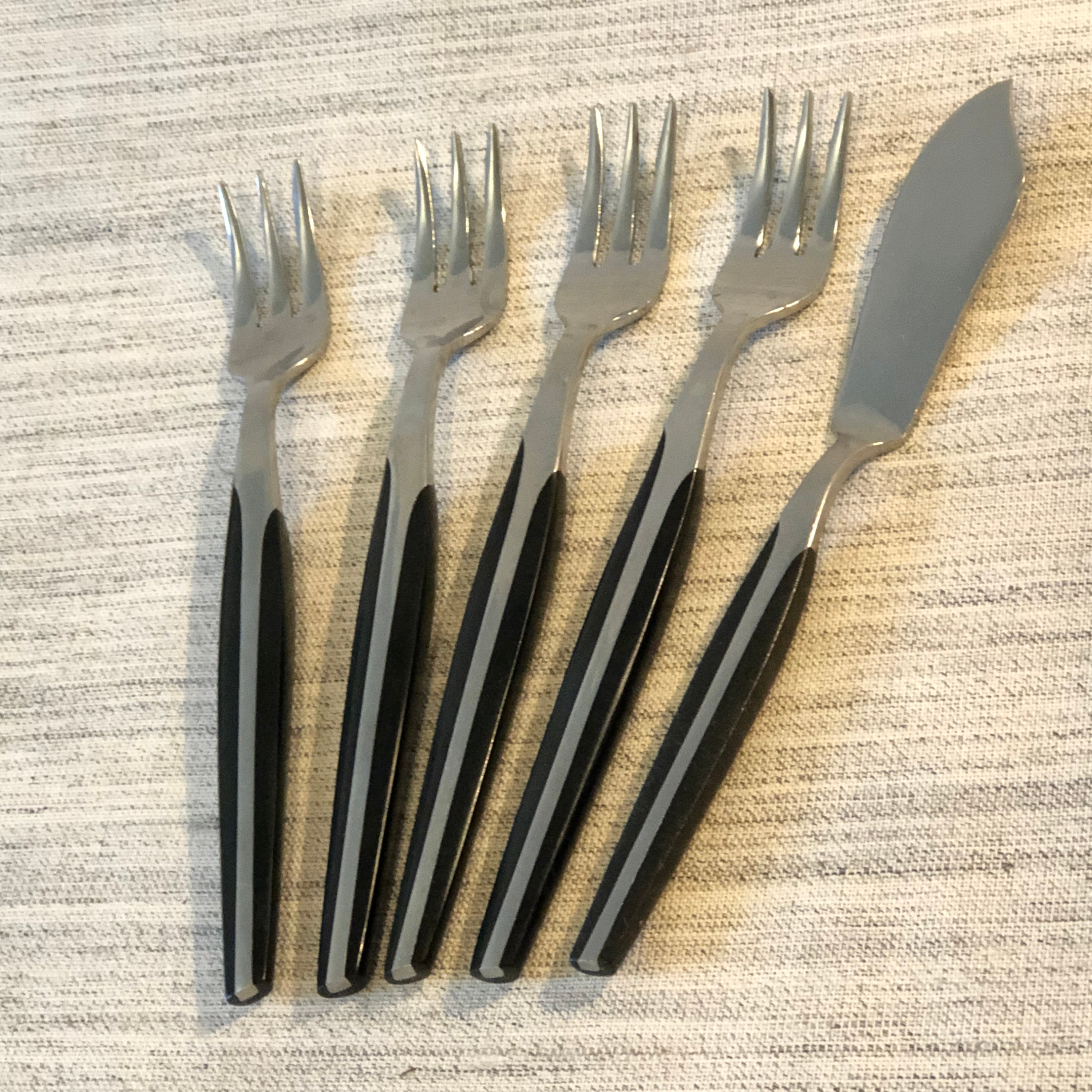 Four Eldan Cocktail Forks and Butter Knife made in Japan Etsy