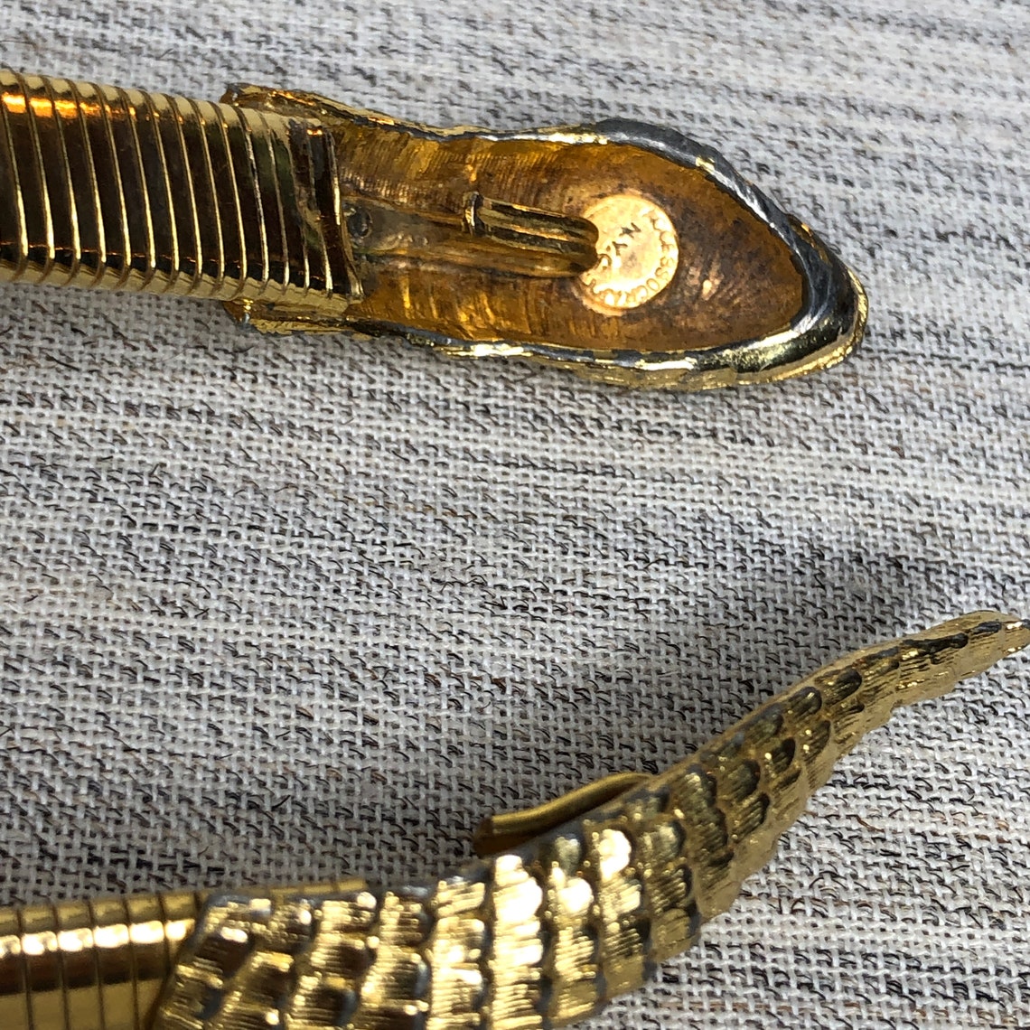 Accessocraft New York Gold Snake Belt with Snake Head and Tail Etsy